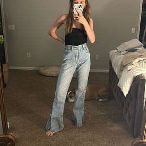 Levi’s Rib Cage Split Leg Denim Jean Light Washed